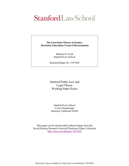 Stanford Public Law and Legal Theory Working Paper Series