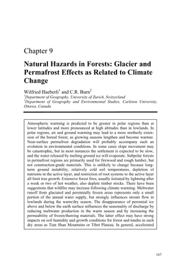 Glacier and Permafrost Effects As Related to Climate Change