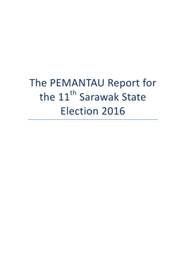 Sarawak State Election 2016