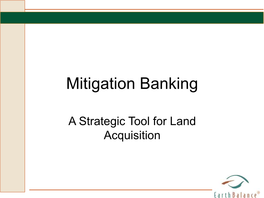 Mitigation Banking