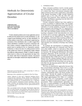 METHODS for DETERMINISTIC APPROXIMATION of CIRCULAR DENSITIES 139 DEFINITION 4 (Wrapped Dirac Distribution)