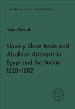 Slavery, Slave Trade and Abolition Attempts in Egypt