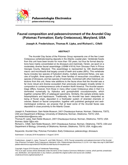 (Potomac Formation; Early Cretaceous), Maryland, USA
