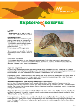 Meet Tyrannosaurus Rex