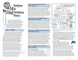 Radium in Drinking Water DG008 2020