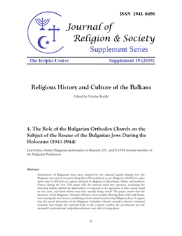 Religious History and Culture of the Balkans