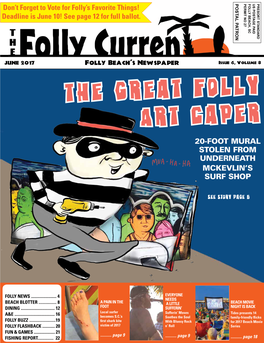 The Great Folly Art Caper 20-FOOT MURAL STOLEN from UNDERNEATH MCKEVLIN’S SURF SHOP