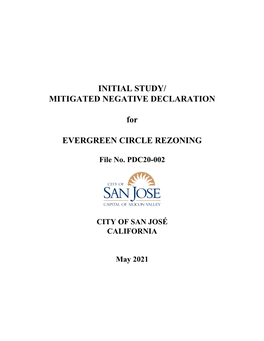 PDC20-002 Initial Study for 2020 Evergreen Circle Rezoning Project