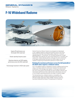 F-16 Wideband Radome