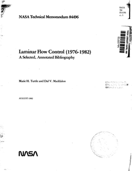 Laminar How Control (1976- 1982)