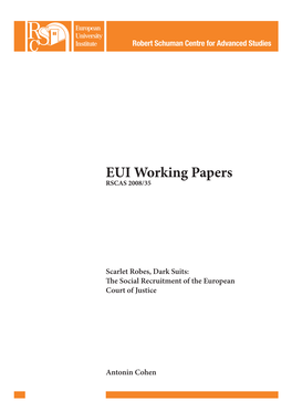 EUI Working Papers RSCAS 2008/35