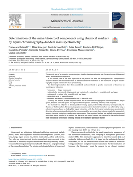 Determination of the Main Bioaerosol Components Using Chemical