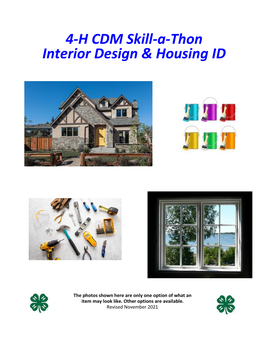 4-H CDM Skill-A-Thon Interior Design & Housing ID