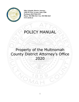 Policy Manual