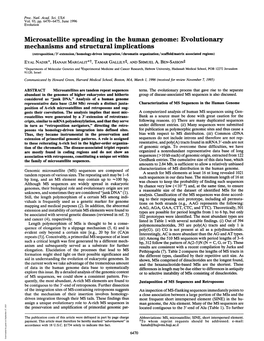 Microsatellite Spreadingin the Human Genome