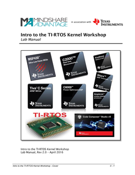 Intro to the TI-RTOS Kernel Workshop Lab Manual