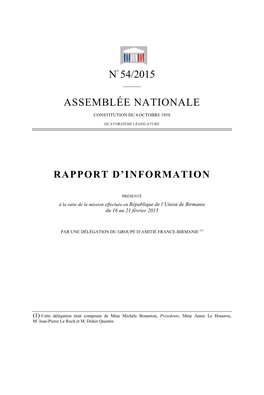 A Assem N Mbl N° 54/2 Lée N 015 Natio Ona