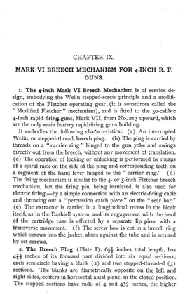 Chapter Ix. Mark Vi Breech Mechanism for 4-Inch R. F