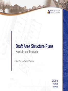 Draft Area Structure Plans Hamlets and Industrial