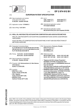 Krill Oil and Reacted Astaxanthin Composition