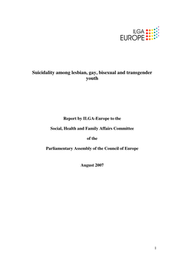 Suicidality Among Lesbian, Gay, Bisexual and Transgender Youth