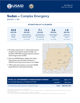 Sudan – Complex Emergency JANUARY 11, 2021