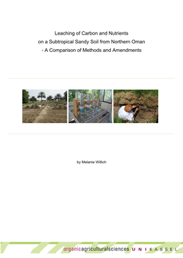 Leaching of Carbon and Nutrients on a Subtropical Sandy Soil from Northern Oman - a Comparison of Methods and Amendments