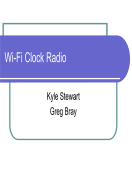 Wi-Fi Clock Radio