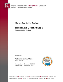 Market Feasibility Analysis Friendship Court Phase I