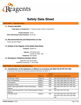 Safety Data Sheet SECTION 1: Identification 1.1