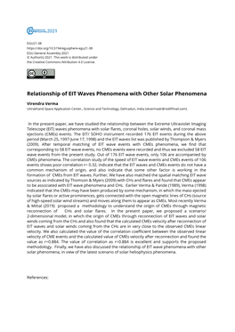 Relationship of EIT Waves Phenomena with Other Solar Phenomena