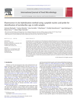 Fluorescence in Situ Hybridization Method Using a Peptide Nucleic Acid Probe for Identiﬁcation of Lactobacillus Spp