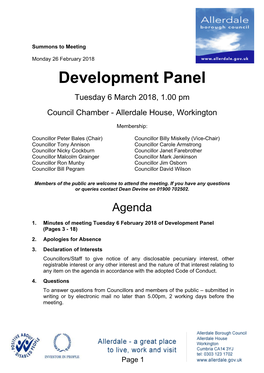 (Public Pack)Agenda Document for Development Panel, 06/03/2018 13
