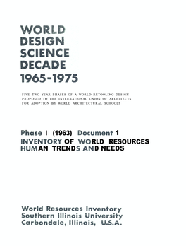 Inventory of World Resources, Human Trends, and Needs (1963)