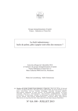 Formations Utiles Sur La Politique Actuelle Du Gouvernement Indonésien En Matière D’Environnement