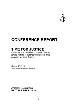 Time for Justice Conference Report