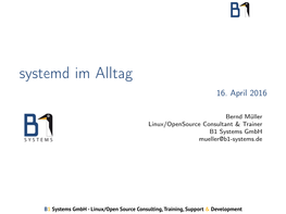 Systemd Im Alltag 16