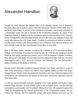 Alexander Hamilton