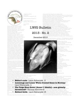 Lwfg Bulletin 2013 - No