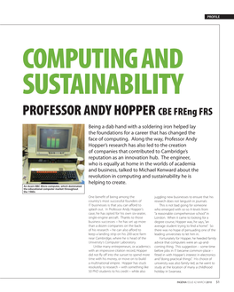 PROFESSOR ANDY HOPPERCBE Freng