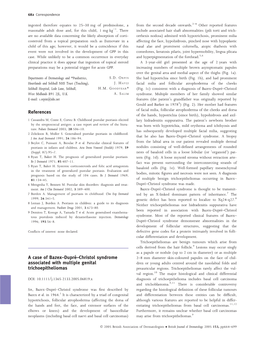 References a Case of Bazex–Dupré–Christol Syndrome Associated With