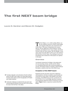 The First NEXT Beam Bridge