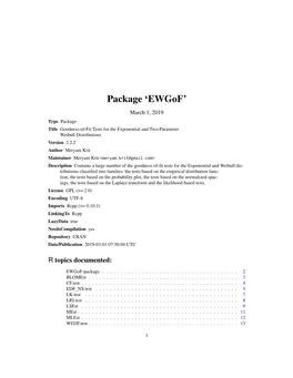 Package 'Ewgof'