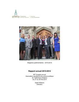 Rapport Annuel 2013-2014