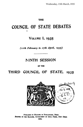 Council of State Debates