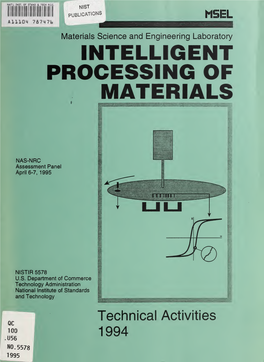 Intelligent Processing of Materials, Technical Activities 1994