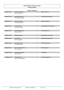 Gloucestershire FA County Cups Primary (South) Round