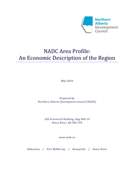 NADC Area Profile: an Economic Description of the Region