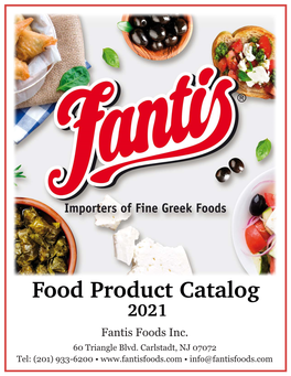 Food Product Catalog 2021 Fantis Foods Inc