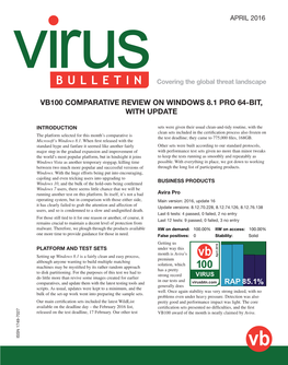 Vb100 Comparative Review on Windows 8.1 Pro 64-Bit, with Update